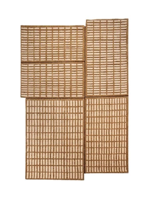 Dywan RAMA 140cm x 200cm, wełna, brązowy, beżowy, Tapis Atelier