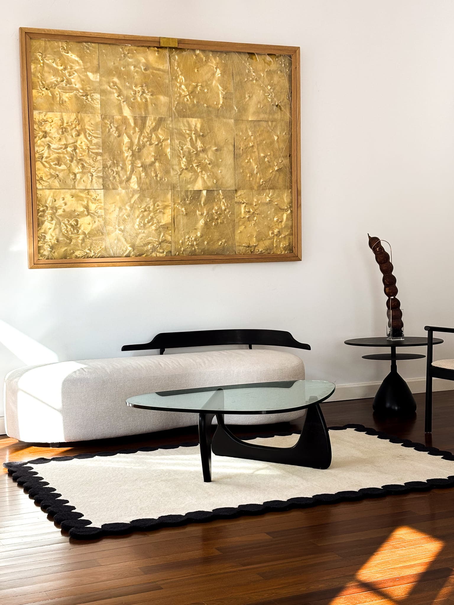 Dywan CORAIL 160cm x 240cm, wełna, biały, czarny, Tapis Atelier - 300813