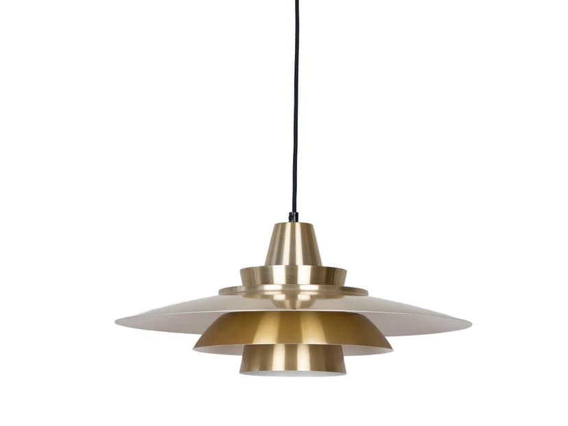 Lampa wisząca Superlight, aluminium złoty, proj. D. Mogensen, Dania, lata 80.