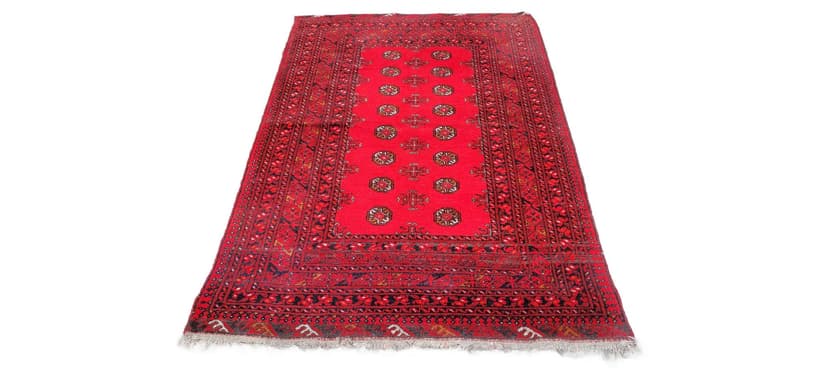 Dywan afgański, czerwony, wełna, Afganistan, lata 80.