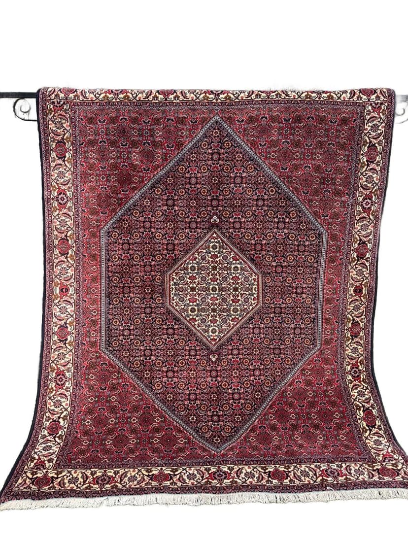 Rug Bidjar 260x200 cm, burgundy, cashmere wool, Iran
