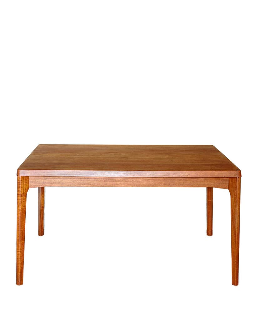 Dining Table, brown teak, by H. Kjaernulf, Denmark, 1970s.