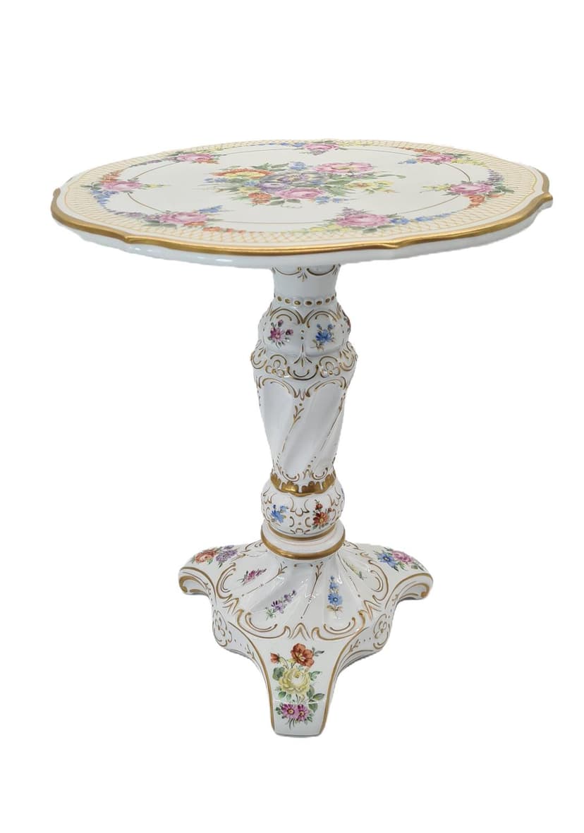 Side Table, White, Porcelain, Germany, 1970s