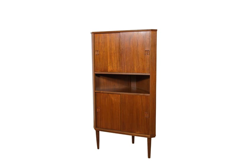 Komoda narożnikowa, teak brąz, Dania, lata 60.
