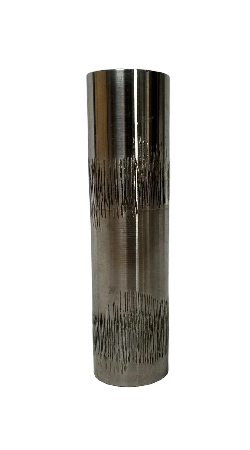 Vase Brutalist, silver metal, Germany, 1970s.