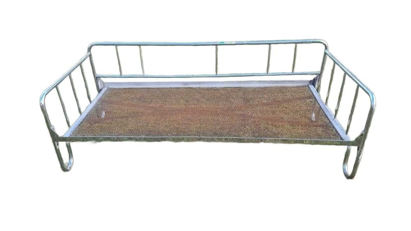 Sofa Bauhaus, silver chrome stainless steel, Czechoslovakia, 1960s.