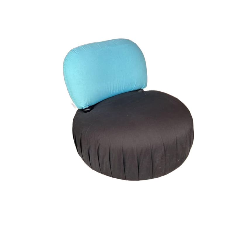 Rocking chair, black, fabric, 1980s