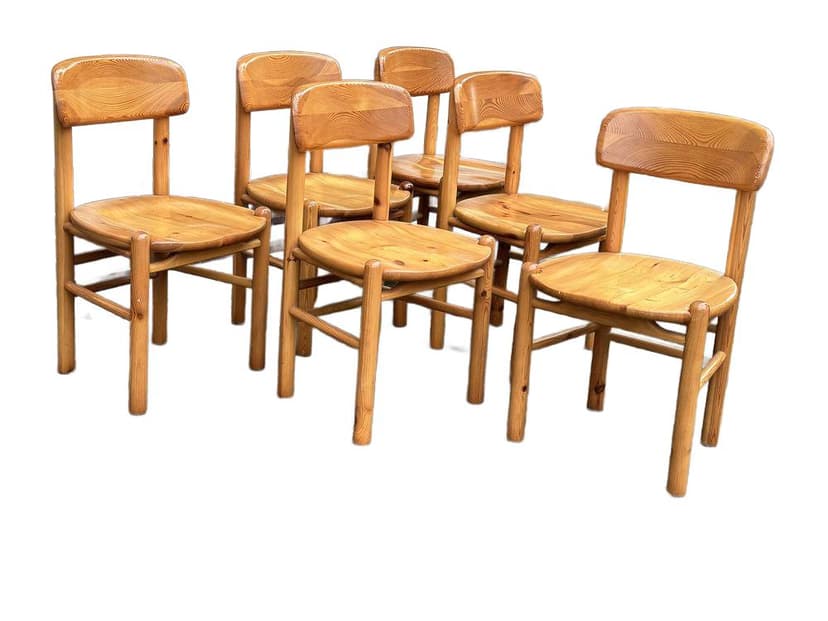 Chair, brown pine, Denmark, 1970s.