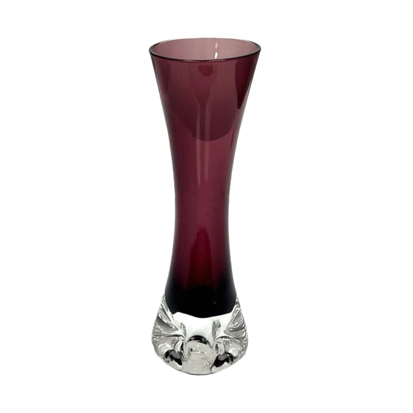 Vase Lord Nelson, burgundy, crystal, Ingrid Glashütte, Germany, 1960s.