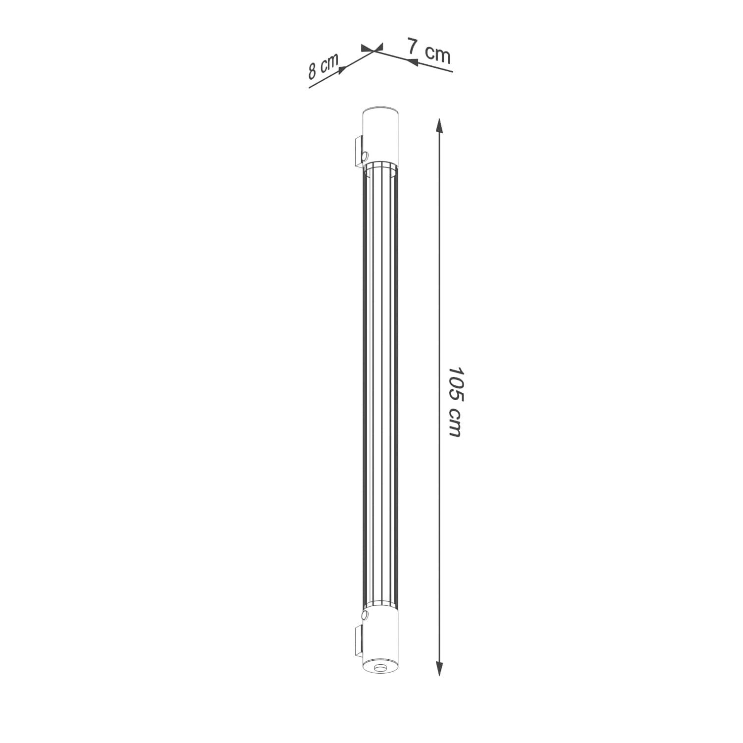 Wall lamp VALO, black, steel, Thoro - 309209