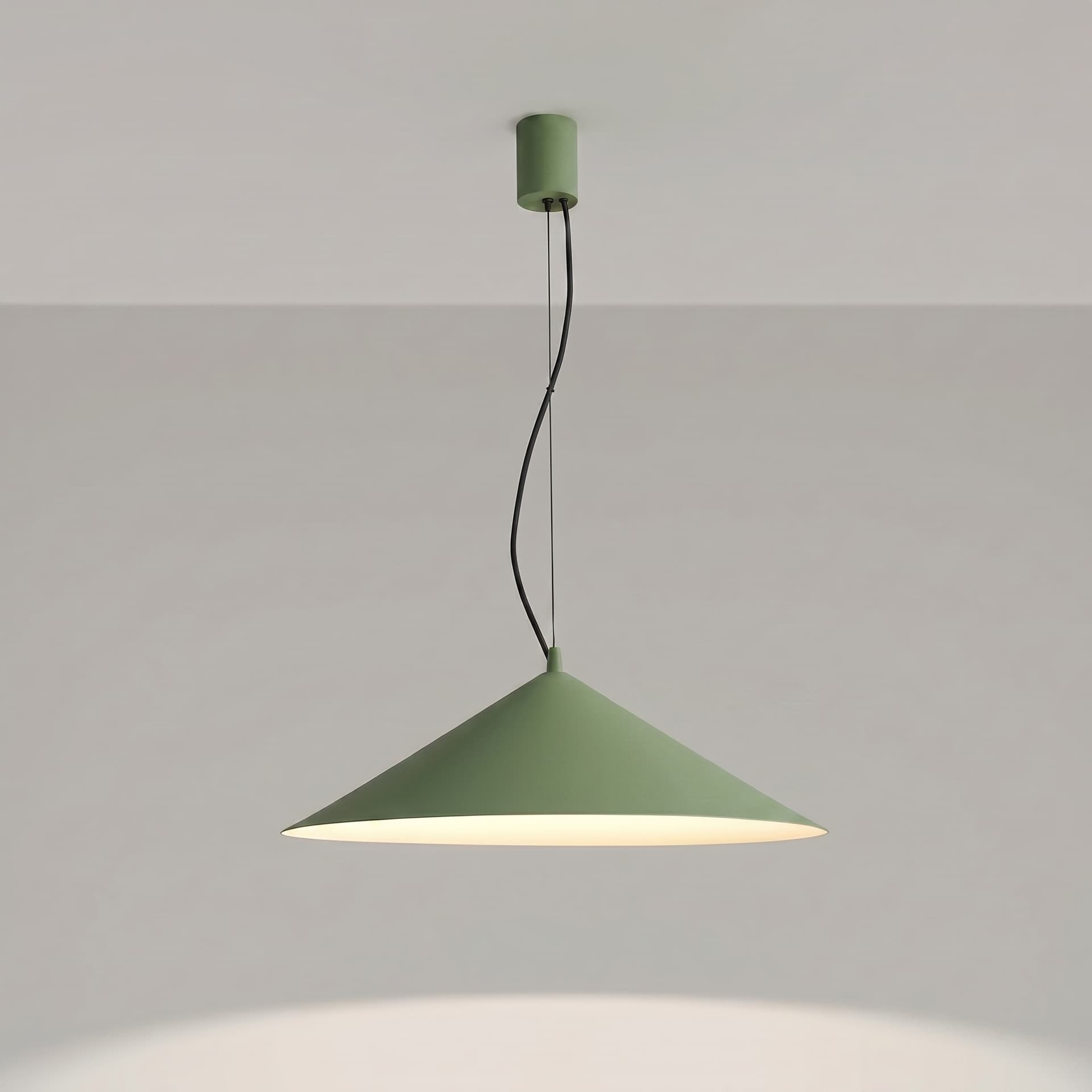 Pendant lamp FINT olive green, Thoro - 309195