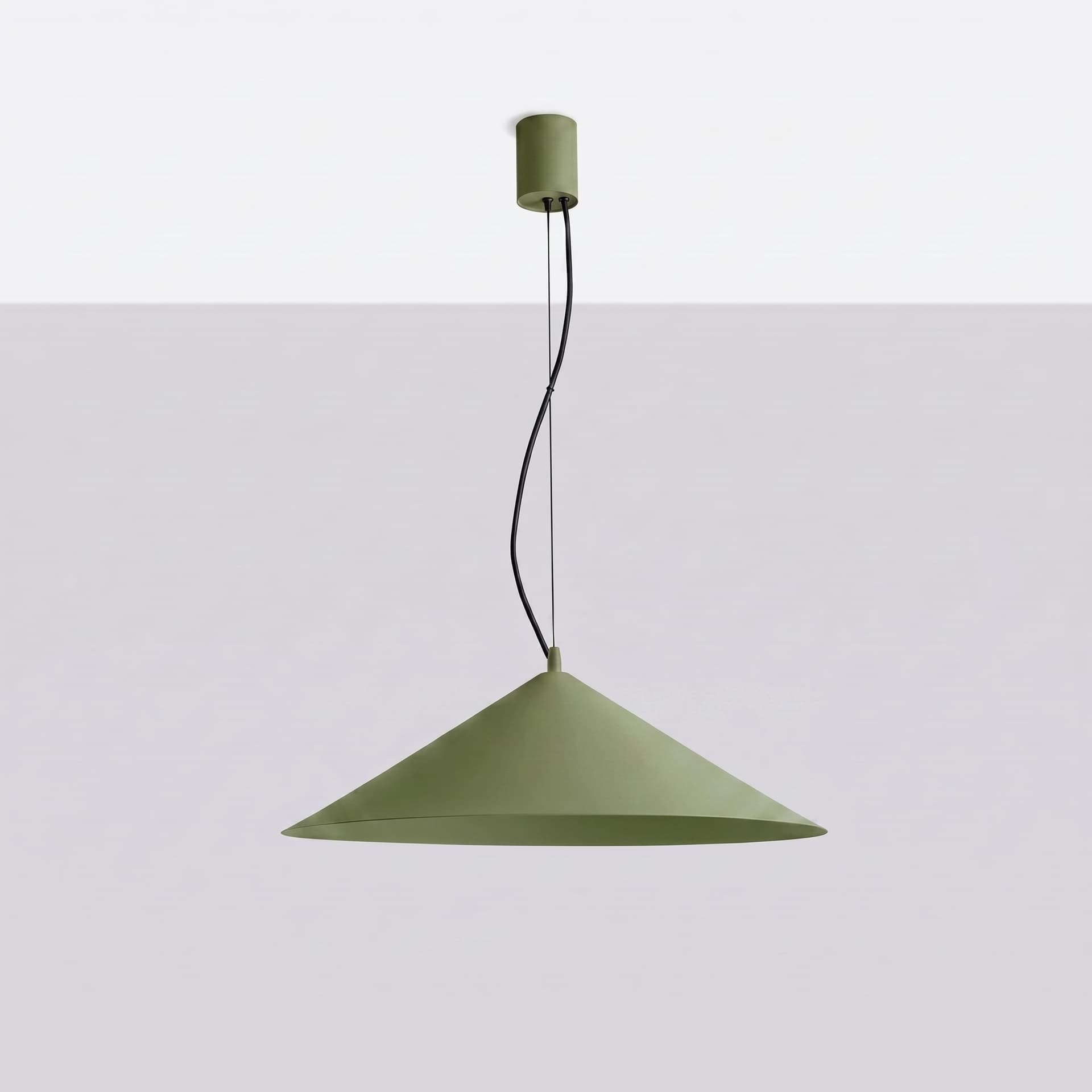 Pendant lamp FINT olive green, Thoro - 309193