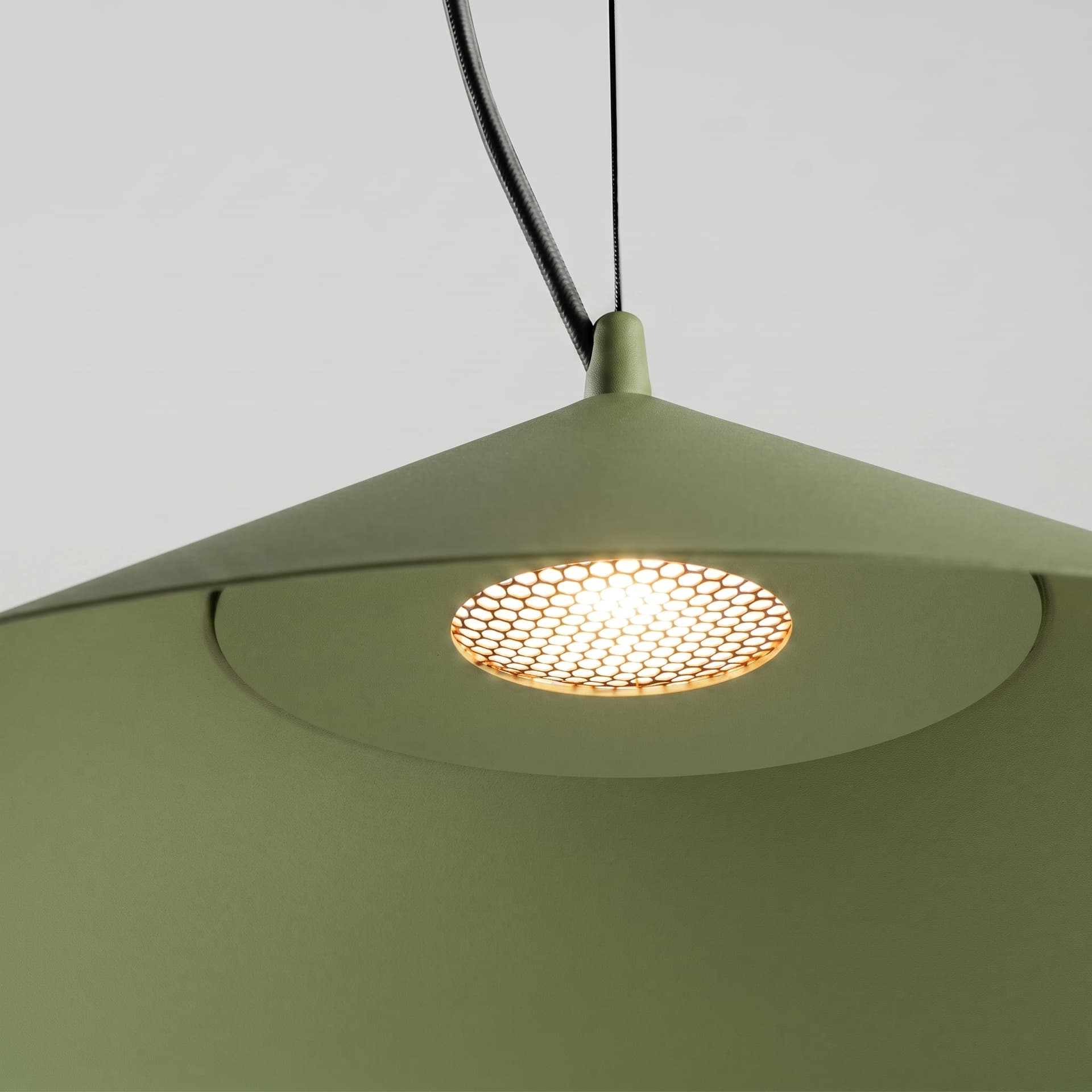Pendant lamp FINT olive green, Thoro - 309197