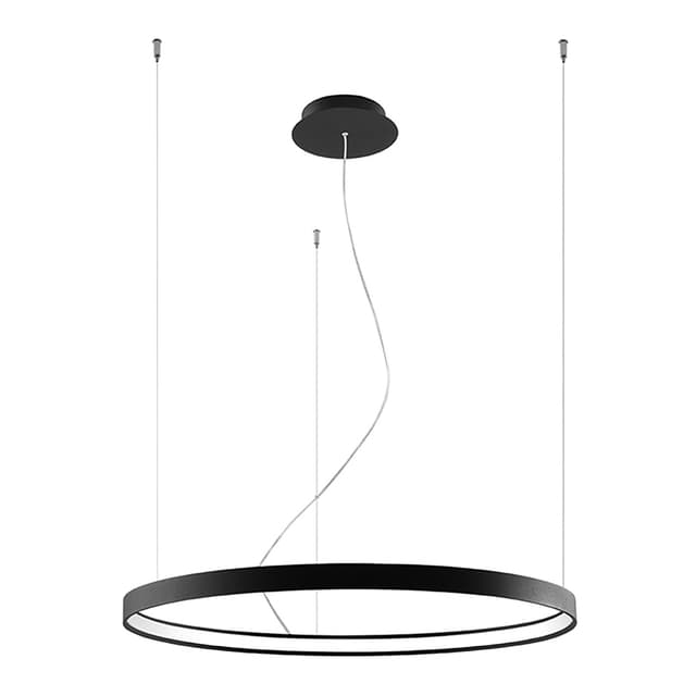 Żyrandol RIO 78 cm, czarny, Thoro - WYMIARY