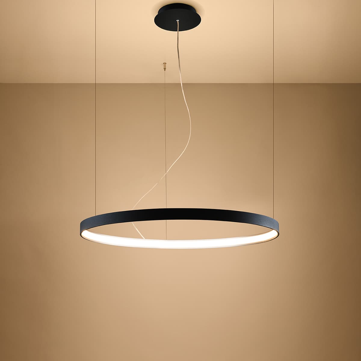 Żyrandol RIO 78 cm, czarny, Thoro - 309527
