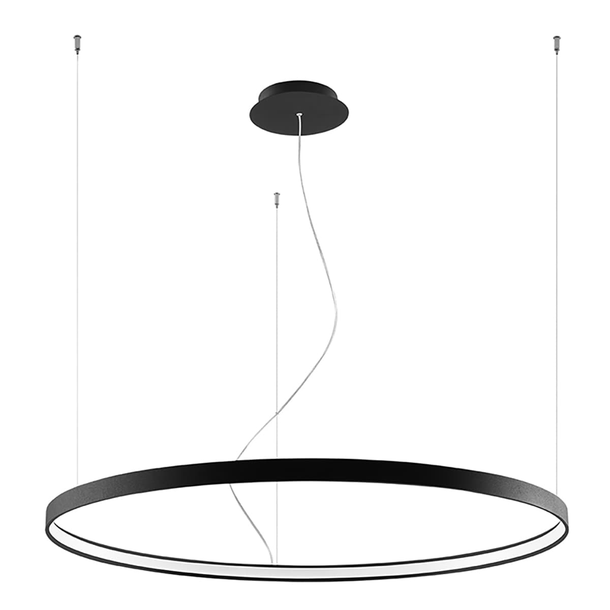 Żyrandol RIO 110 cm, czarny, Thoro