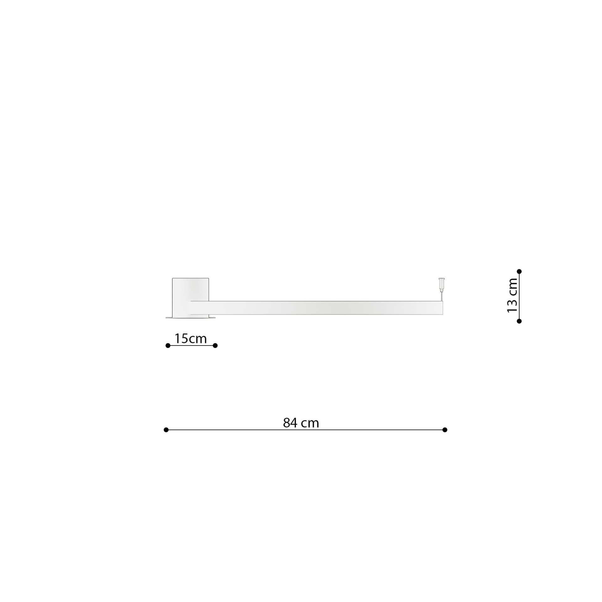 Plafon RIO 78 cm, czarny, Thoro - 309419
