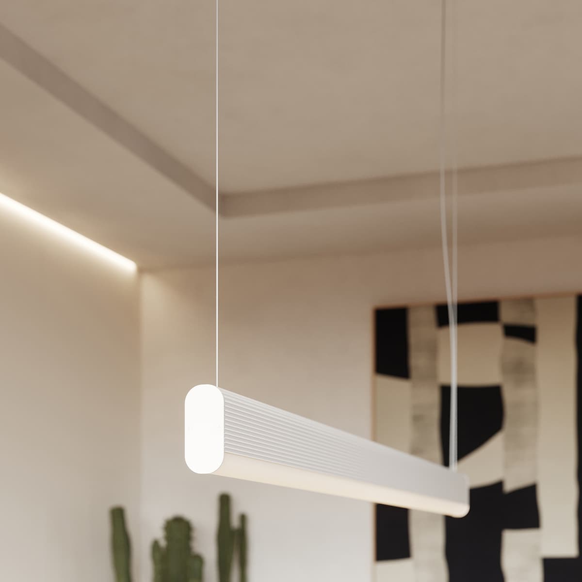 Pendant lamp FARGE white, Thoro - 310255
