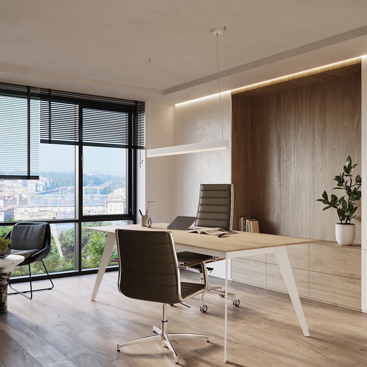 Pendant lamp FARGE white, Thoro - 310254