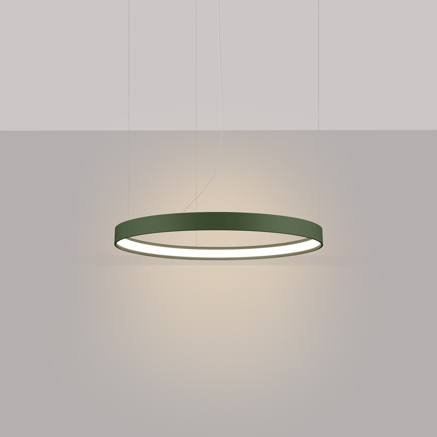 Żyrandol RIO 55 cm, zielona oliwka, Thoro - 310140