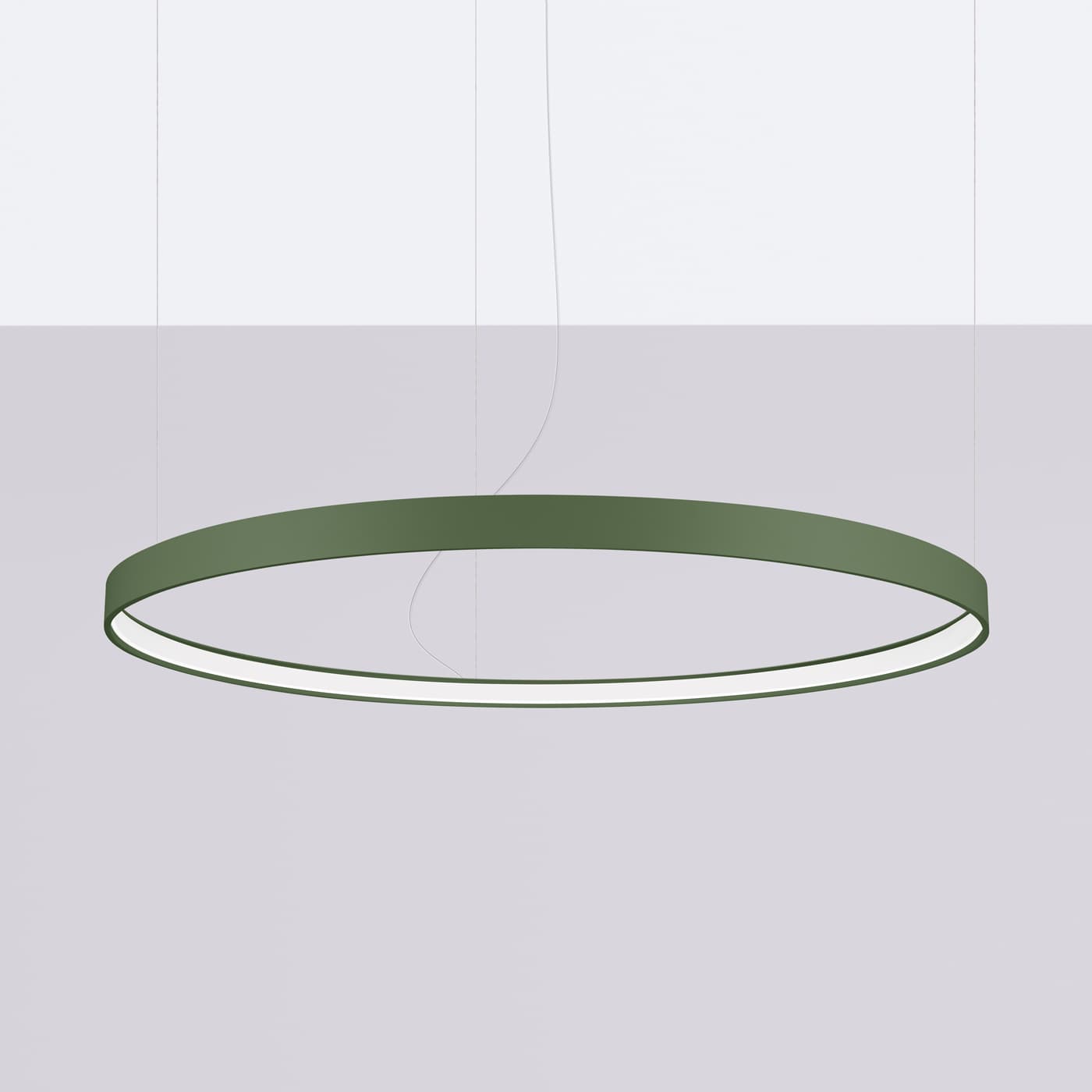 Żyrandol RIO 110 cm, zielona oliwka, Thoro - 310115