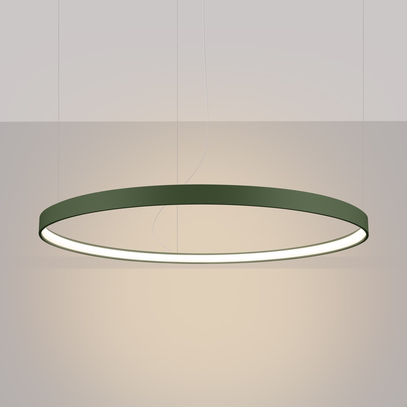 Żyrandol RIO 110 cm, zielona oliwka, Thoro - 310118