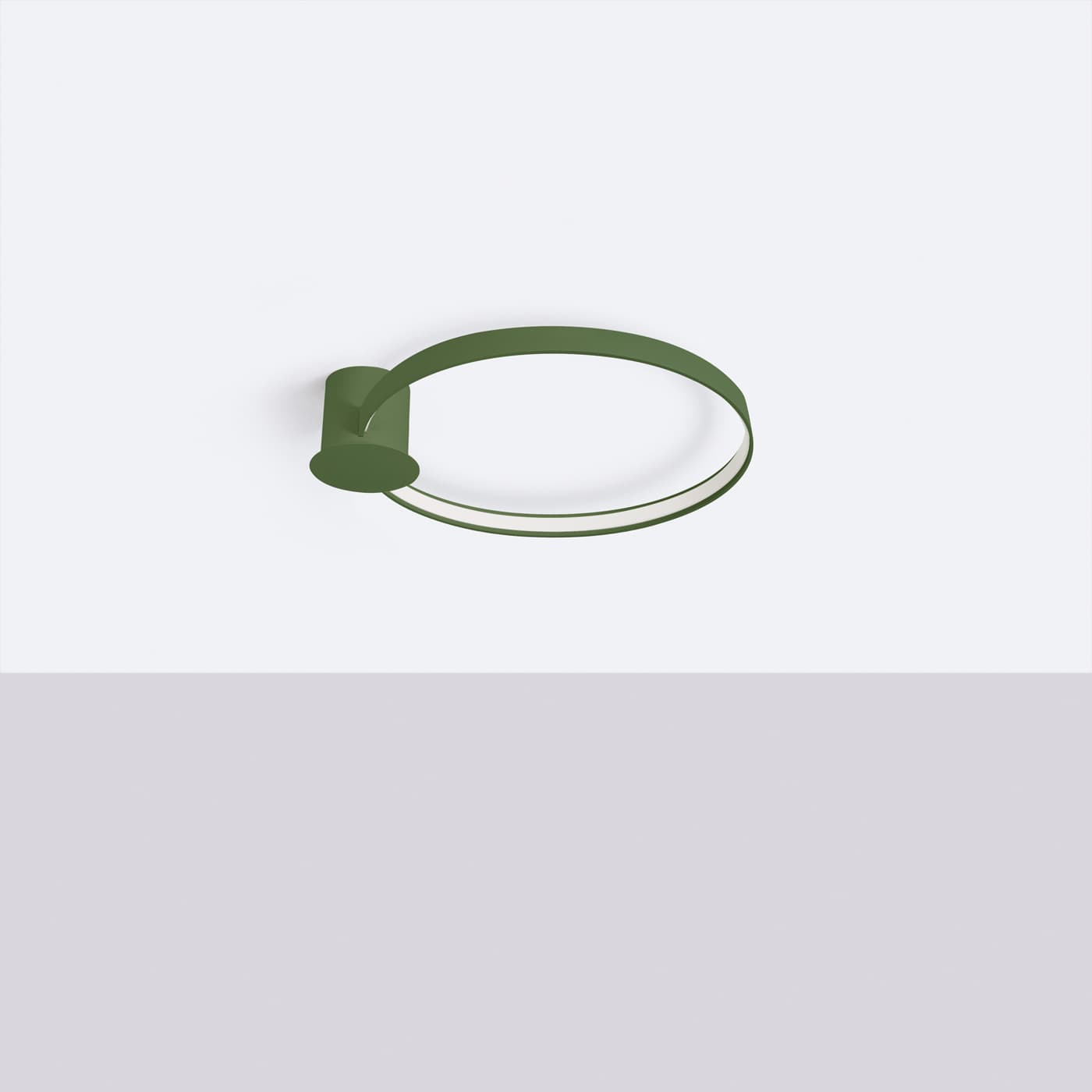 Plafon RIO 55 cm, zielony oliwkowy, Thoro - 310104