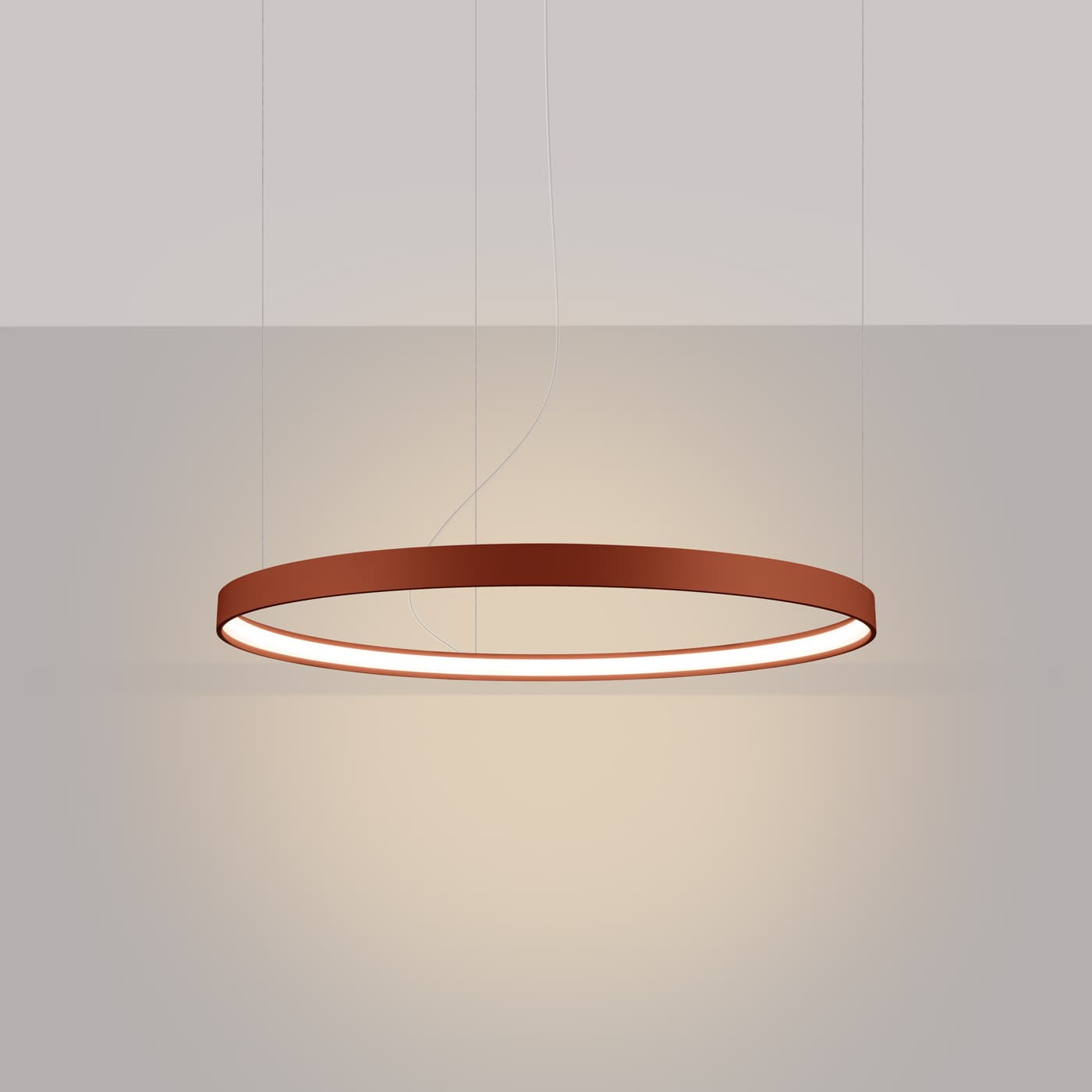 Żyrandol RIO 78 cm, ochra czerwona, Thoro - 310063