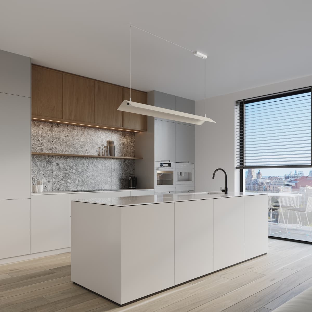 Pendant lamp ELVA white, Thoro - 309882