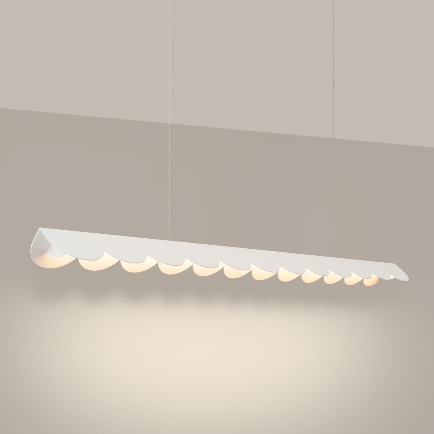 Lampa wisząca BISCUIT 130 cm biała, Thoro - 310364
