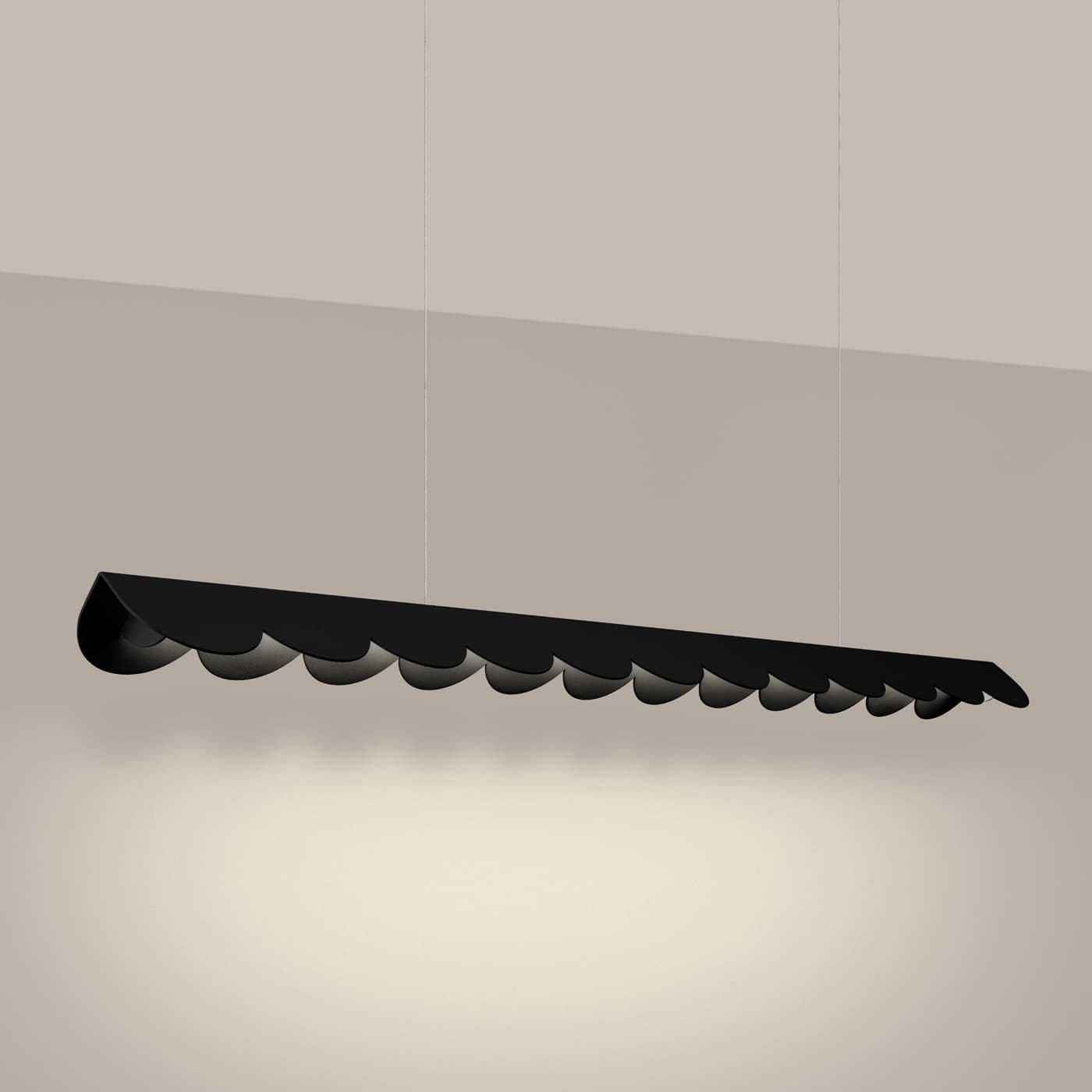 Lampa wisząca BISCUIT 130 cm czarna, Thoro - 310492