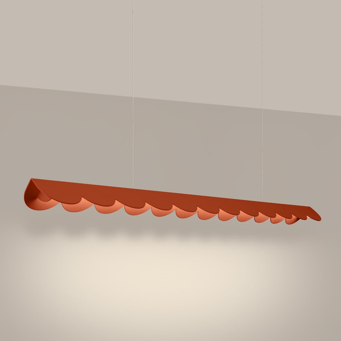 Lampa wisząca BISCUIT 130 cm ochra czerwona, Thoro - 310481