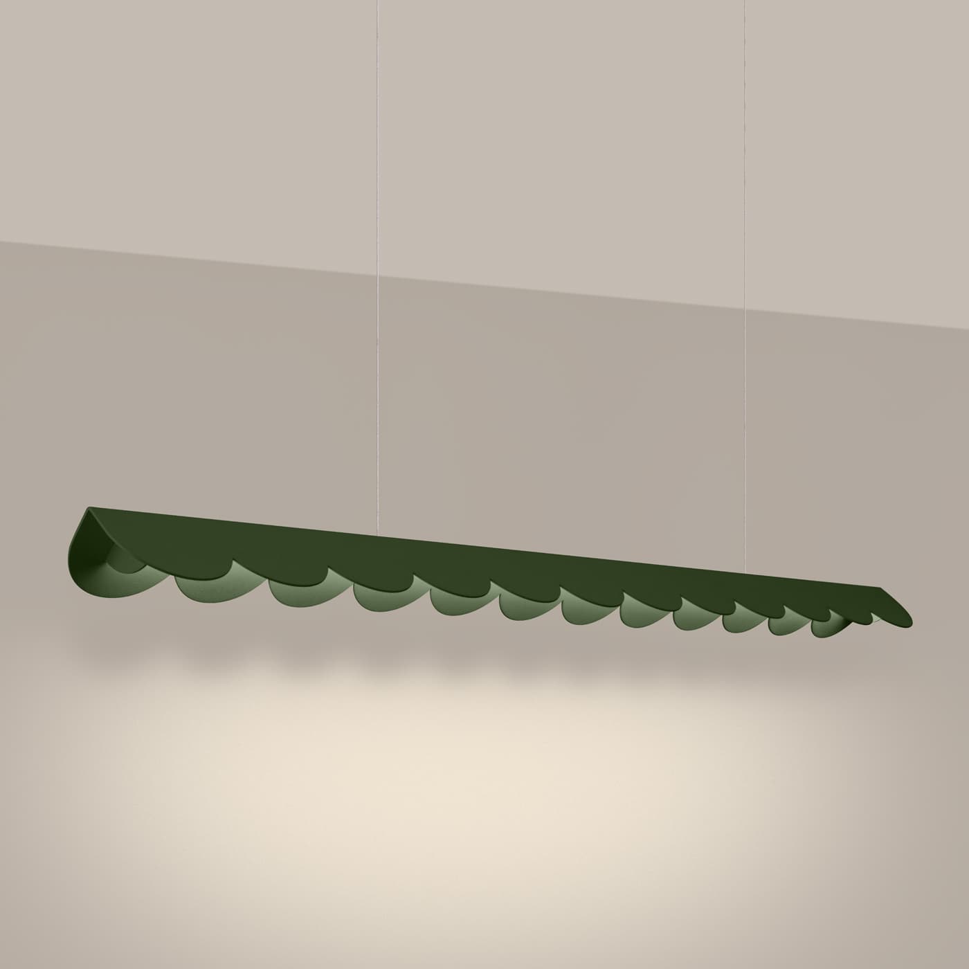 Lampa wisząca BISCUIT 130 cm zielona oliwka, Thoro - 310470