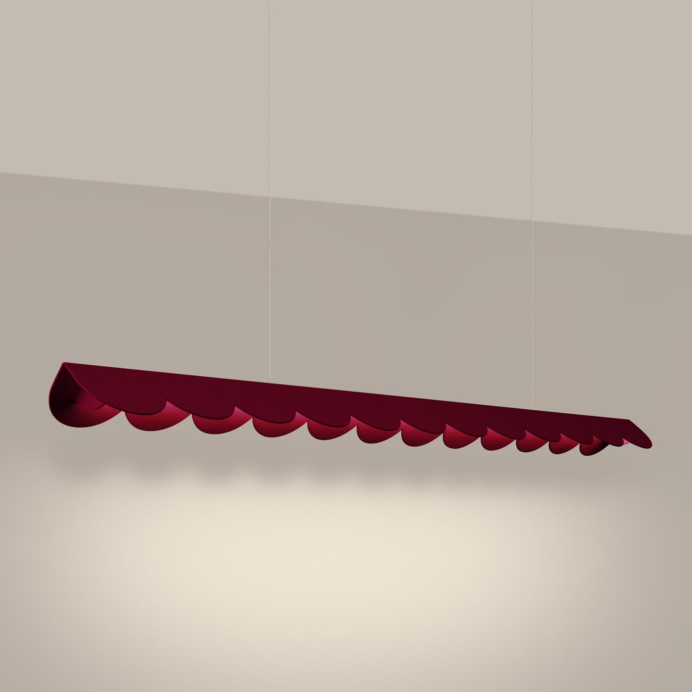 Lampa wisząca BISCUIT 130 cm burgund, Thoro - 310459