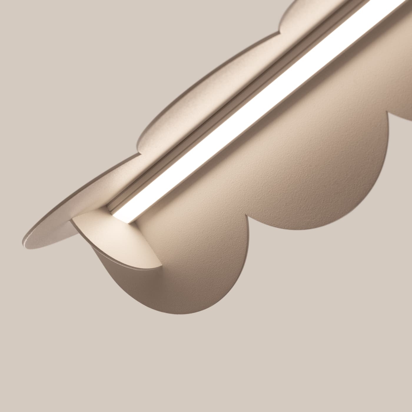 Lampa wisząca BISCUIT 130 cm taupe, Thoro - 310453