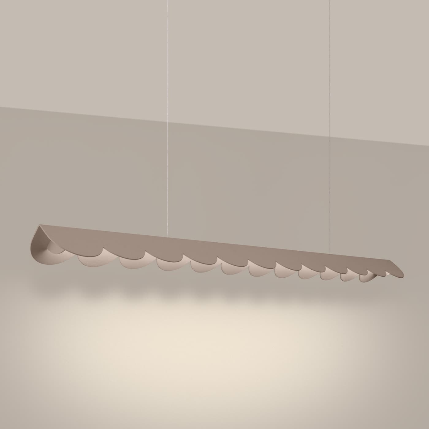 Lampa wisząca BISCUIT 130 cm taupe, Thoro - 310448