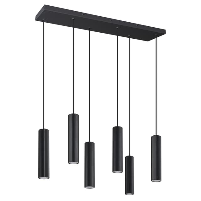 Pendant lamp IVAR 6L black, Thoro - DIMENSION