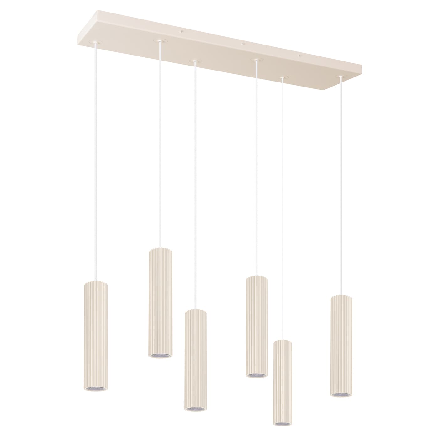 Pendant lamp IVAR 6L, beige white, Thoro