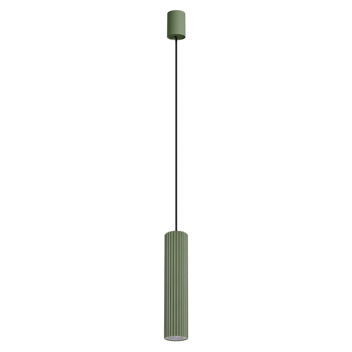Pendant lamp IVAR 1 olive green, black, Thoro