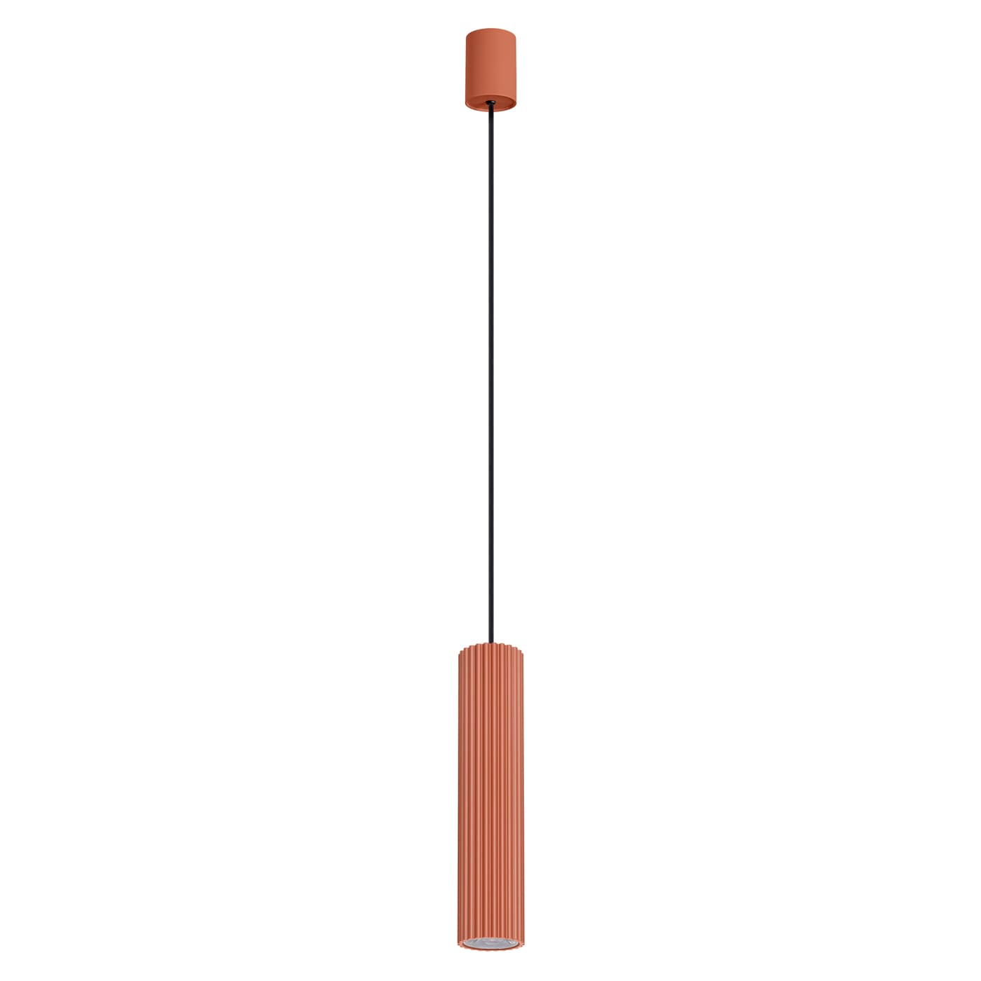 Pendant lamp IVAR 1, ochre red, black, Thoro