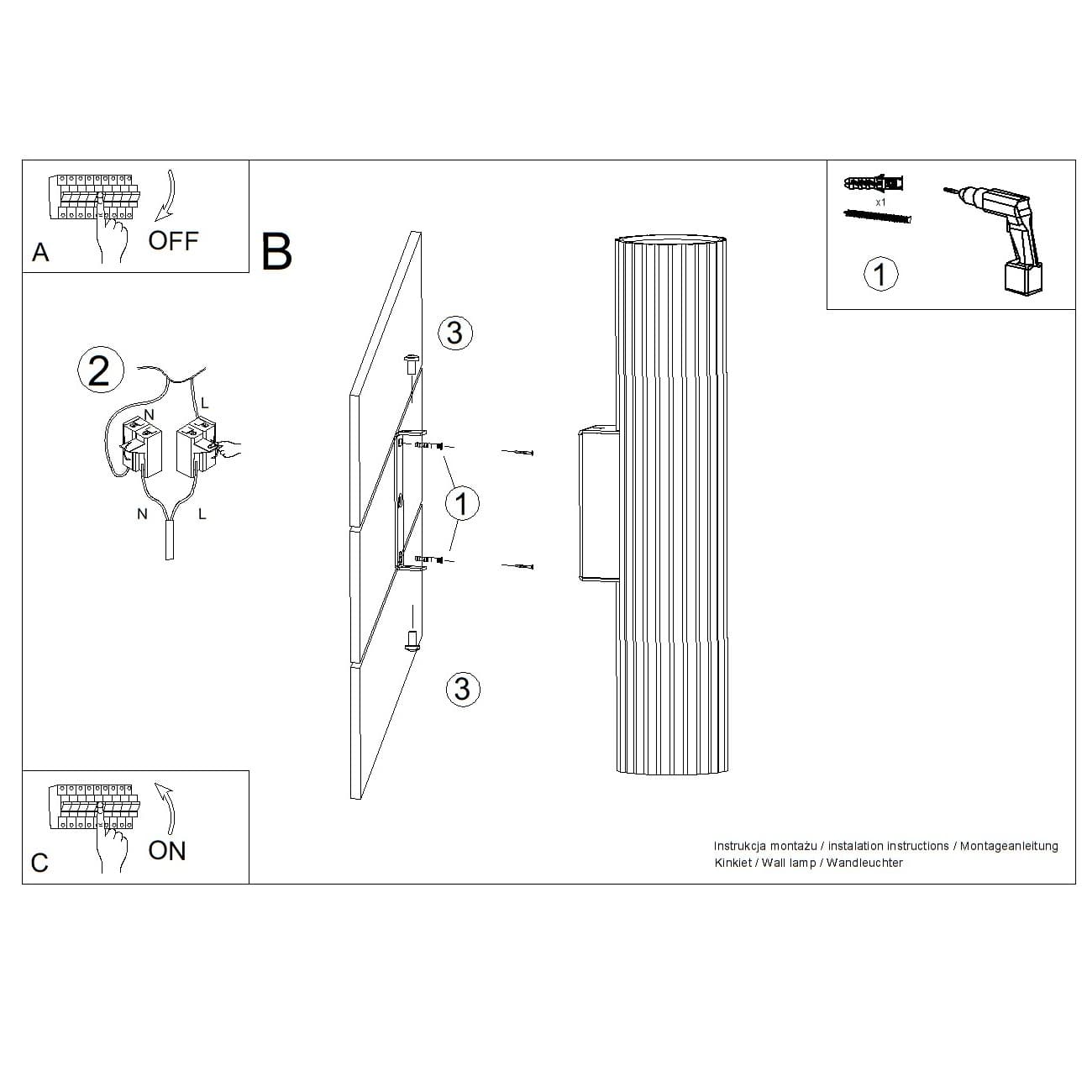 Wall lamp IVAR mocha, Thoro - 311665