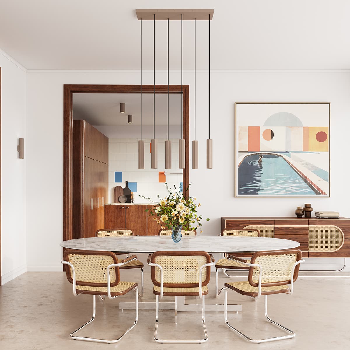 Pendant lamp IVAR 1 taupe, Thoro - 311612