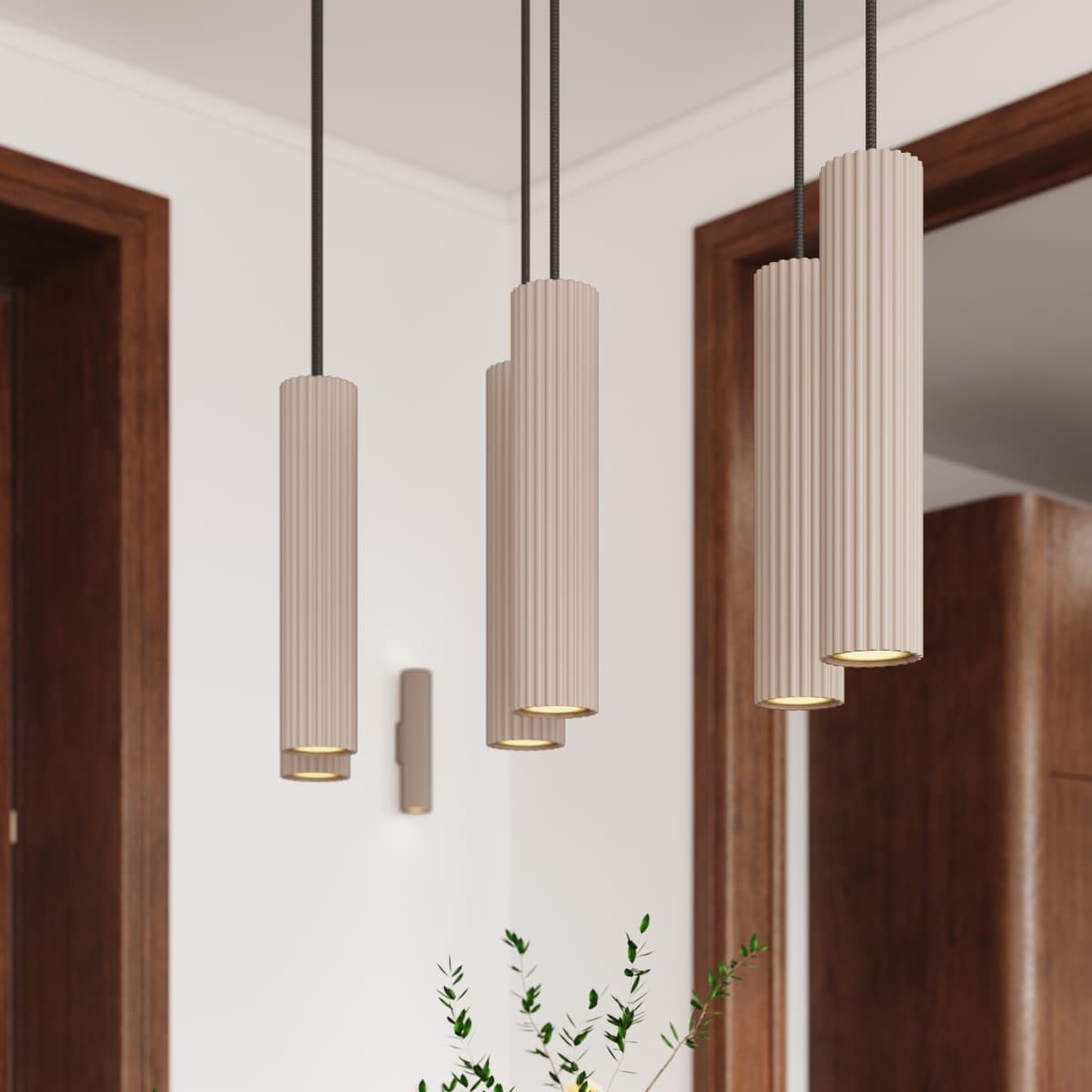 Pendant lamp IVAR 1 taupe, Thoro - 311615