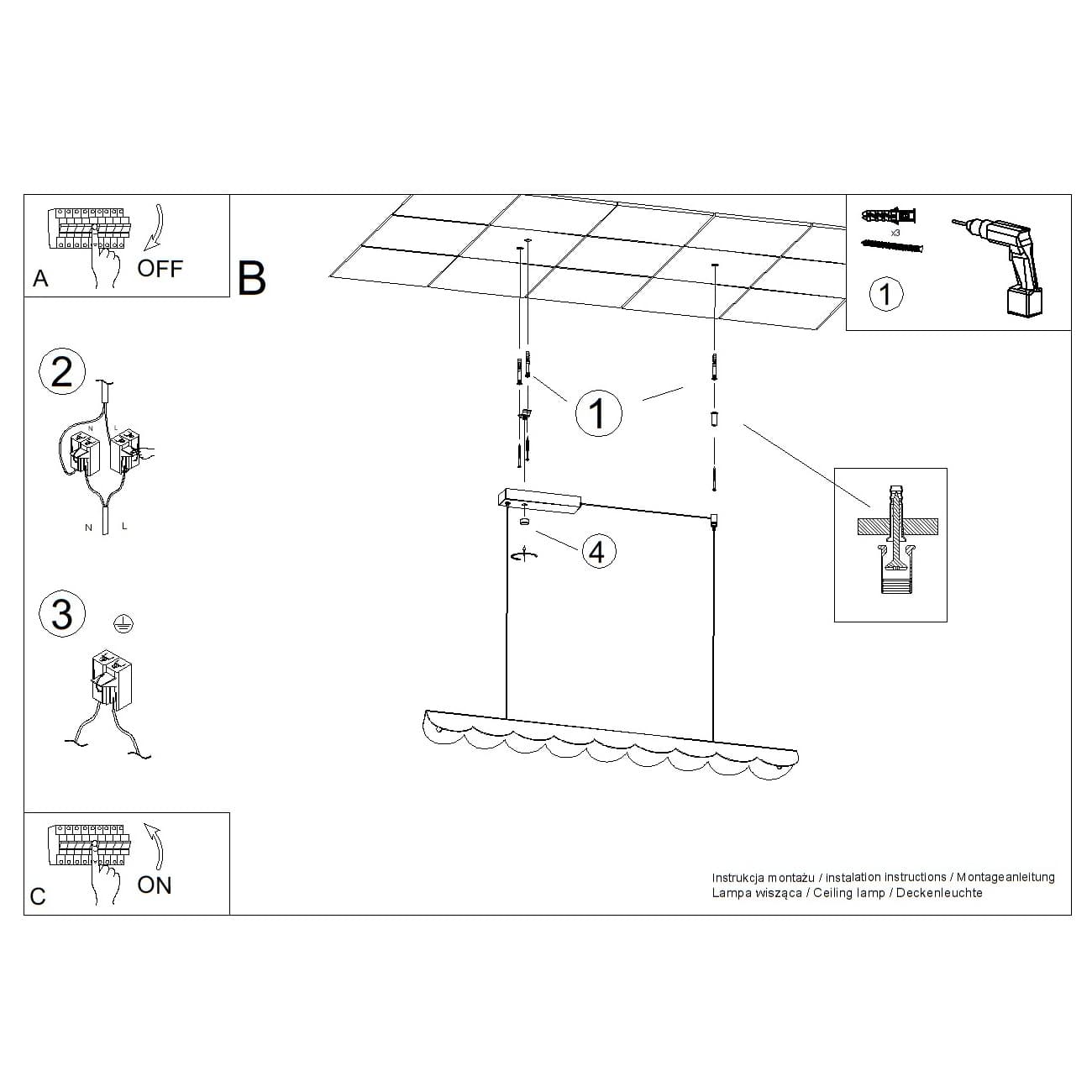 Lampa wisząca BISCUIT 100 cm, brzoskwiniowa, Thoro - 311535