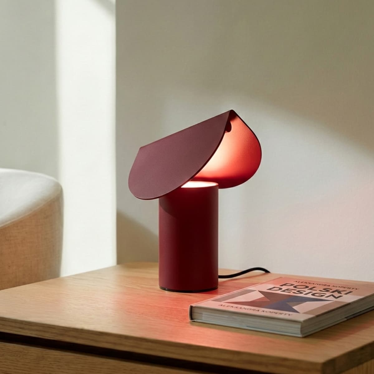 Lampa biurkowa BISCUIT burgund, Thoro - 311448