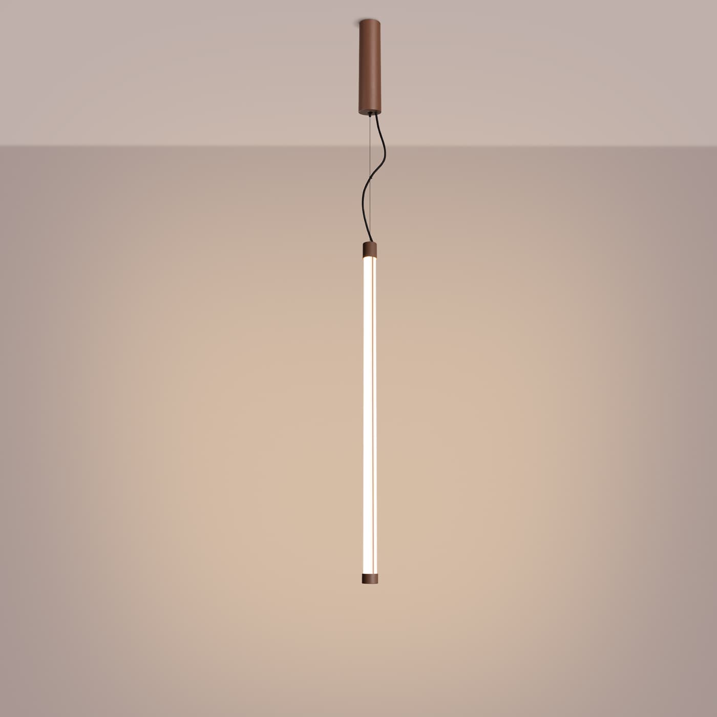 Pendant lamp TRANG 75 cm, brown, Thoro - 311316