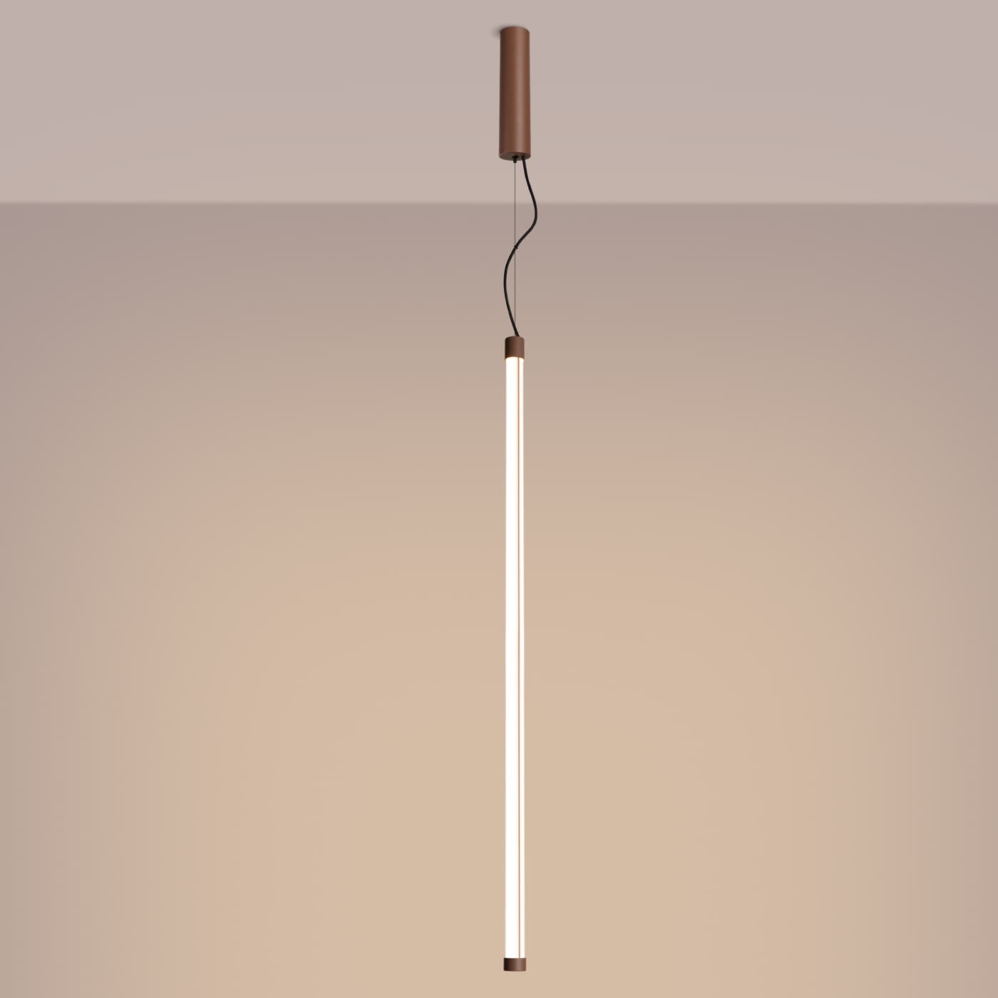 Pendant lamp TRANG 100 cm, brown, Thoro - 311306
