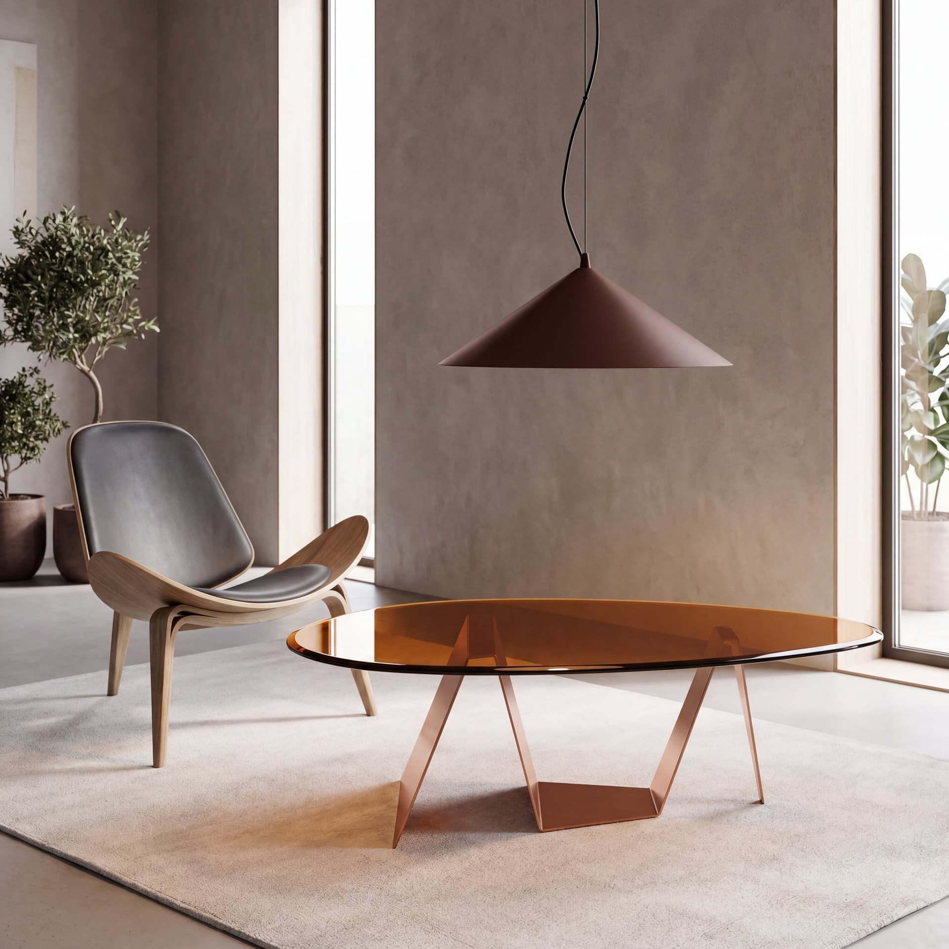 Pendant lamp FINT beige, Thoro - 311279