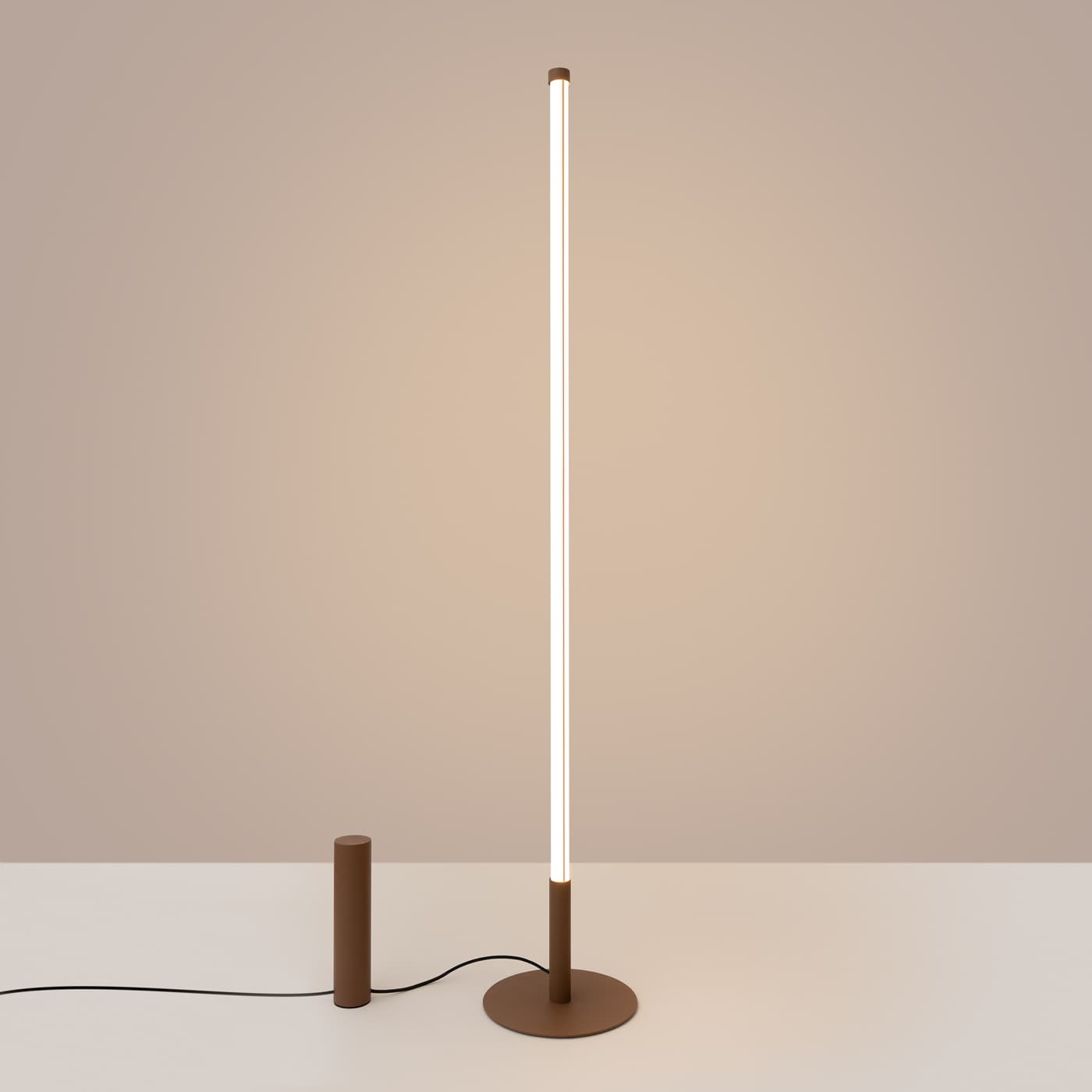 Floor lamp TRANG brown and white, Thoro - 311255