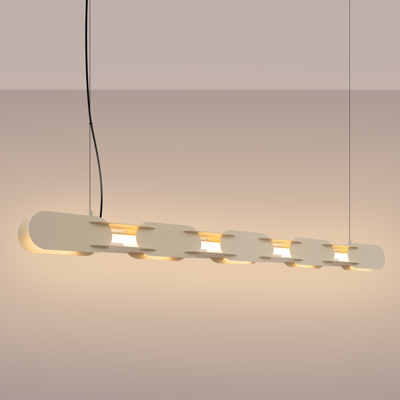 Pendant lamp CHAIN 158 cm, beige, Thoro - 311244